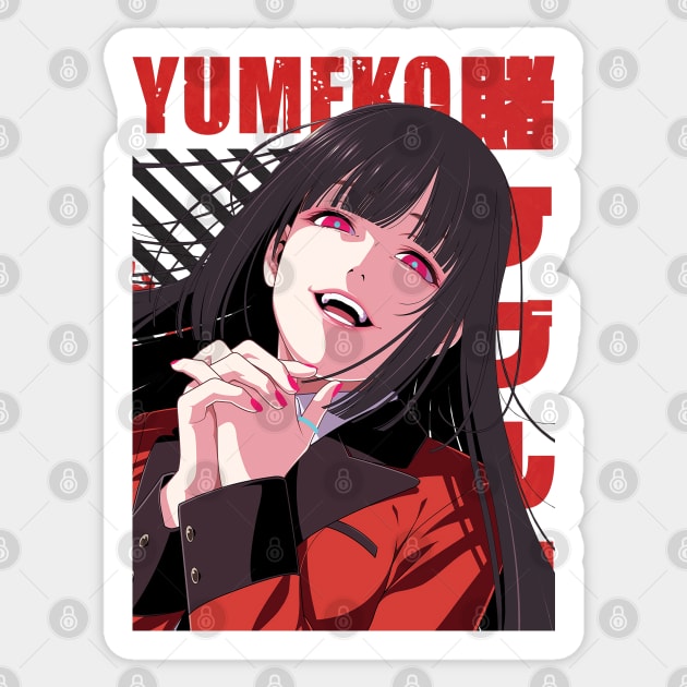 Kakegurui  - Yumeko Jabami Sticker by Recup-Tout